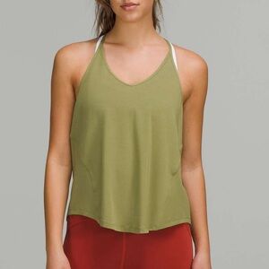 Lululemon Modal-Silk Yoga Tank Top in Bronze Green Size Small